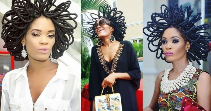 Controversial Model, Chika Lann, Loosens her 40Million Naira Hair, Following Nigeria’s Loss to Croatia