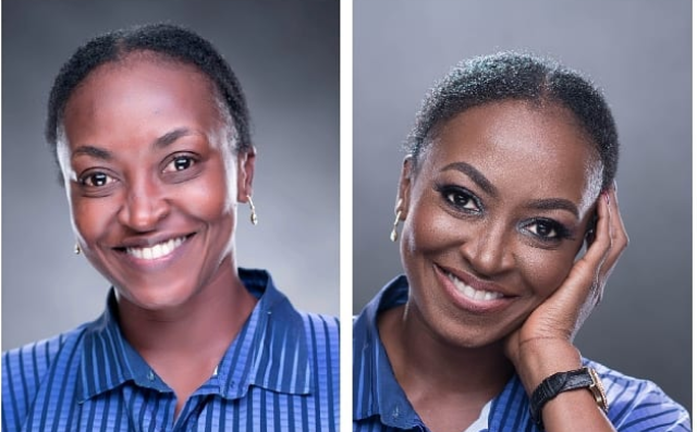 Before and after make-up photos of Kate Henshaw