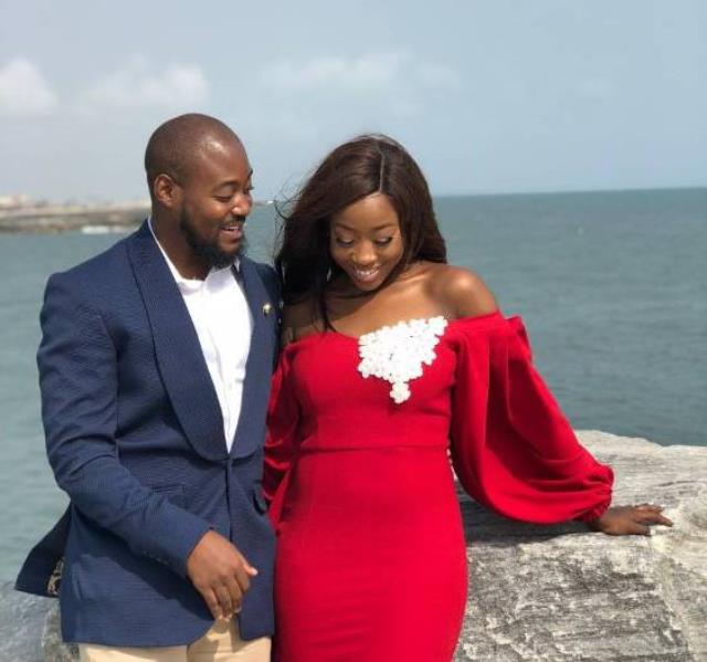 Beverly Naya and Adeolu Adefarasin looking cute together in pre-wedding shoot
