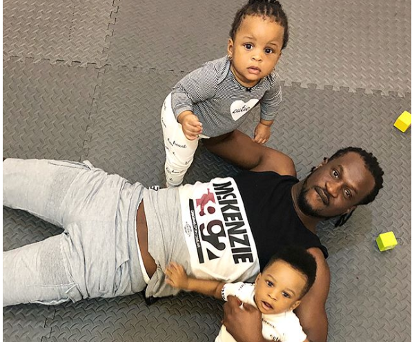 Paul Okoye spends papas time with his twins, Nathan & Nadia