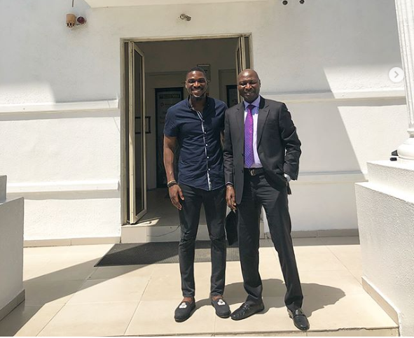 Photo of BBNAIJA Tobi as he pays his father  a visit
