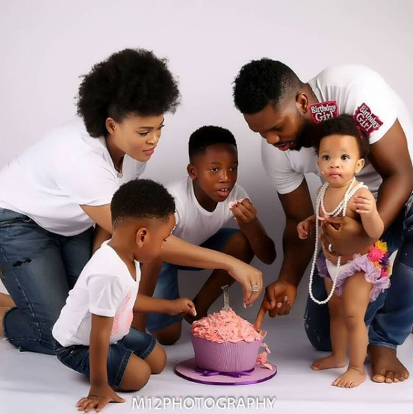 Joseph Yobo,Adaeze and their children in new family portrait