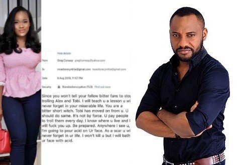 “Your acid bath shall burn you all first” Yul Edochie reacts to Cee-C’s  acid bath threat