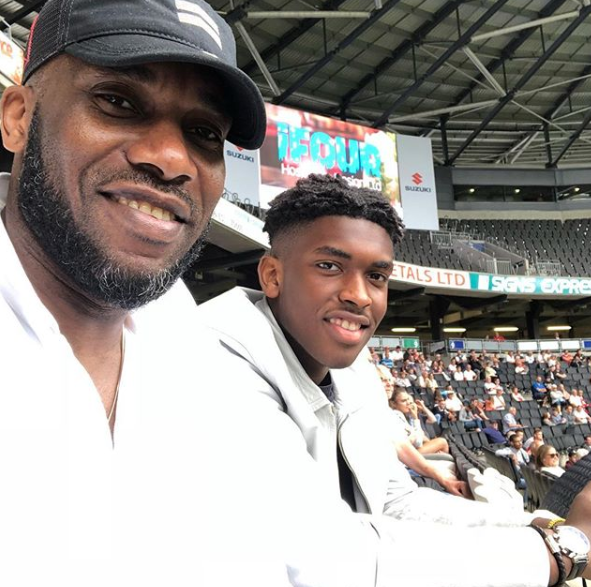 Photo of JayJay Okocha and his handsome son