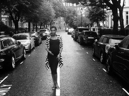 A month after delivery, Agbani Darego shares her pregnancy photo