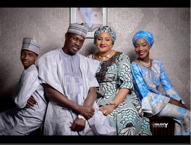 Actor Ali Nuhu and his family serves northern hotness in this photo