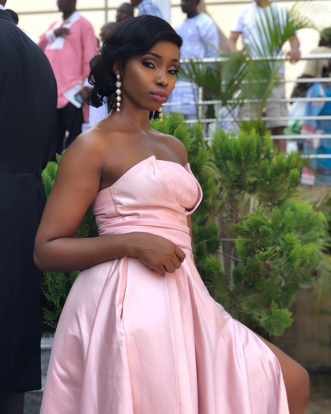 Gorgeous Pictures of BBNaija’s BamBam on Bridesmaid Duties