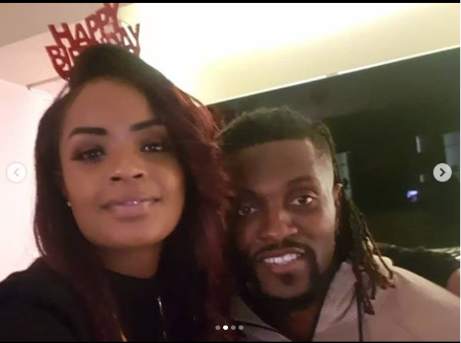 Dillish Mathews and Emmanuel Adebayor celebrate their one year relationship anniversary