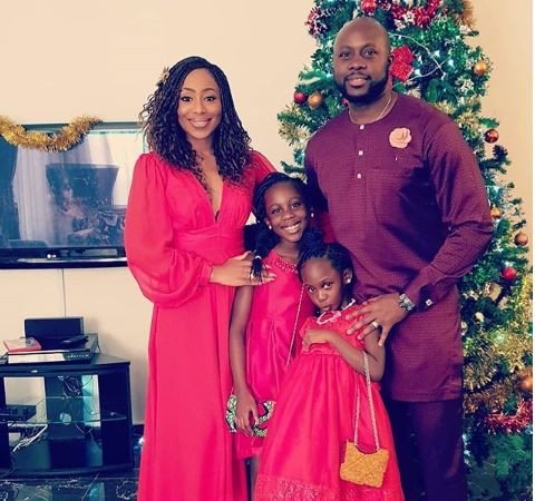 See Lovely Family Picture of Dakore Akande, her Husband and Kids
