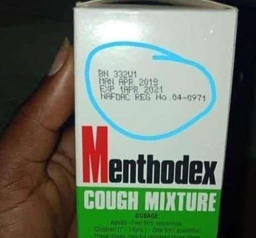 See this cough syrup that has a future manufacturing date of April