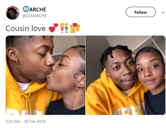 Lady who is in love with her cousin shares their loved-up photos