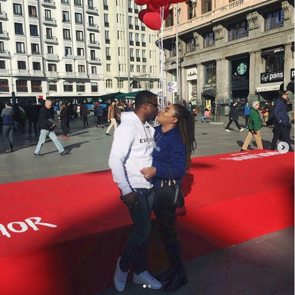 Stella Damusus and her Husband, Daniel Ademinokan Kiss as they Celebrate Val in Spain