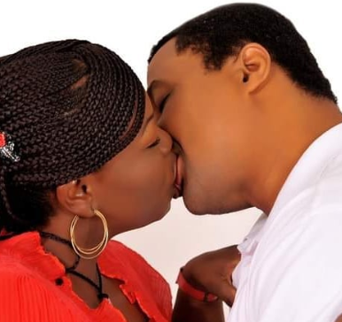 Tony Umez Shares Throwback Photo of himself Passionately Kissing his Wife