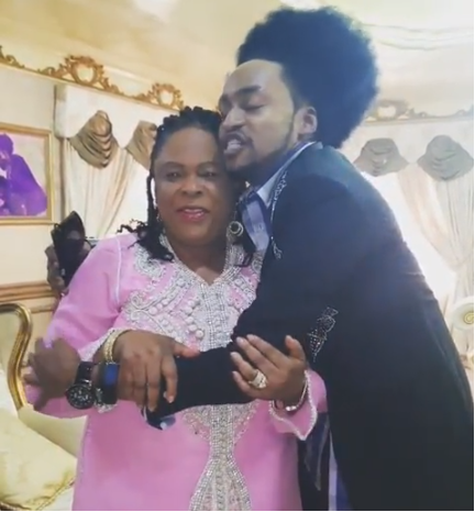 Denrele Edun happily meets Patience Jonathan in Bayelsa