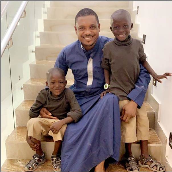 Shina Peller Shows Off his Newly Adopted Twins